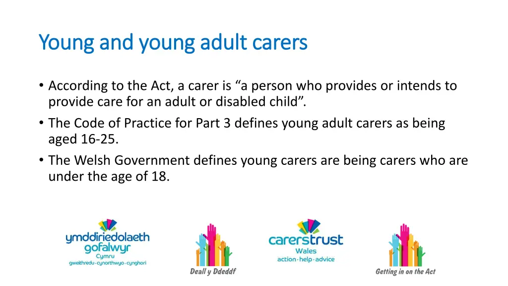 young and young adult carers young and young