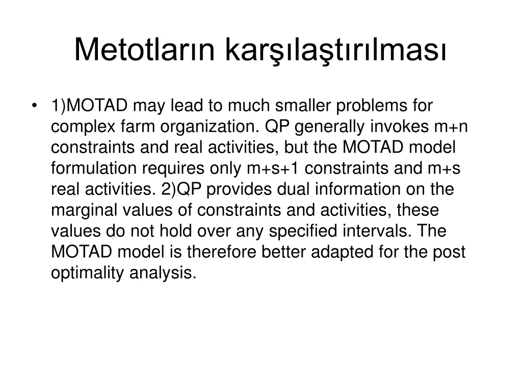 metotlar n kar la t r lmas 3