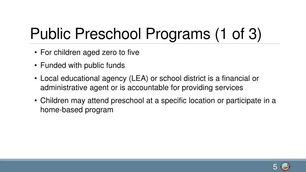 public preschool programs 1 of 3