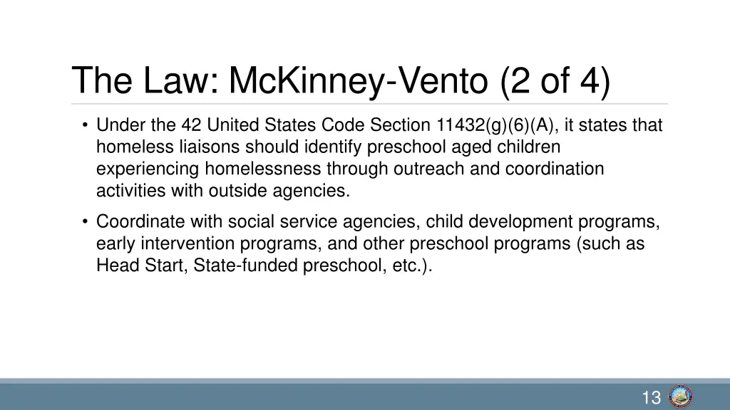 the law mckinney vento 2 of 4