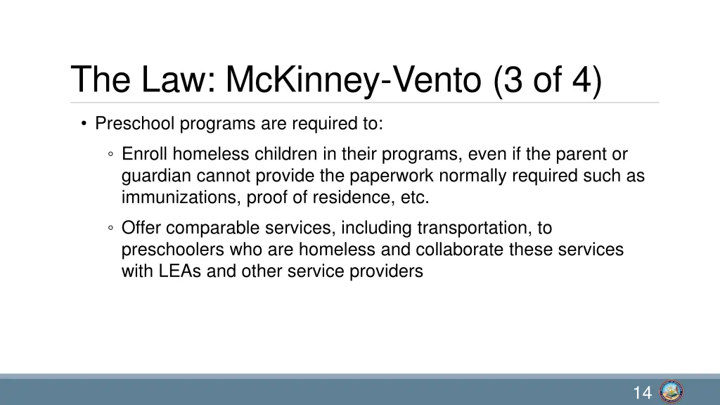 the law mckinney vento 3 of 4