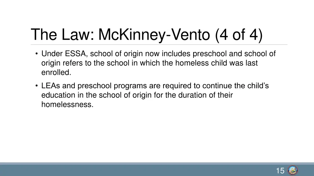 the law mckinney vento 4 of 4