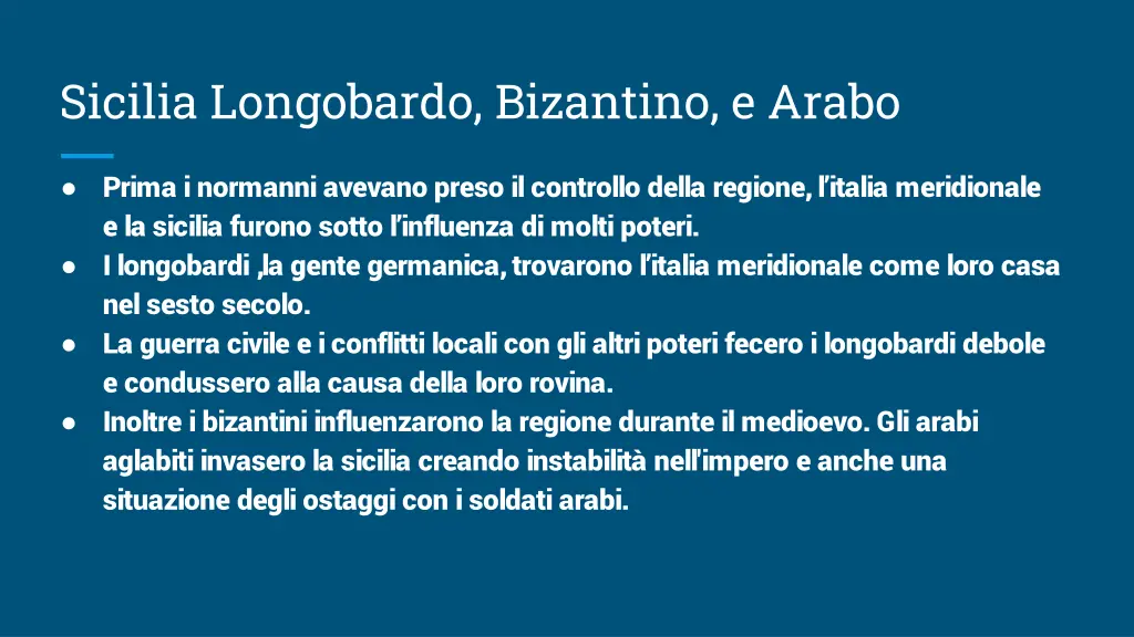 sicilia longobardo bizantino e arabo