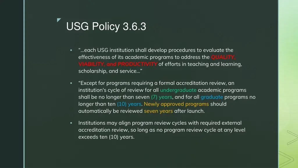usg policy 3 6 3