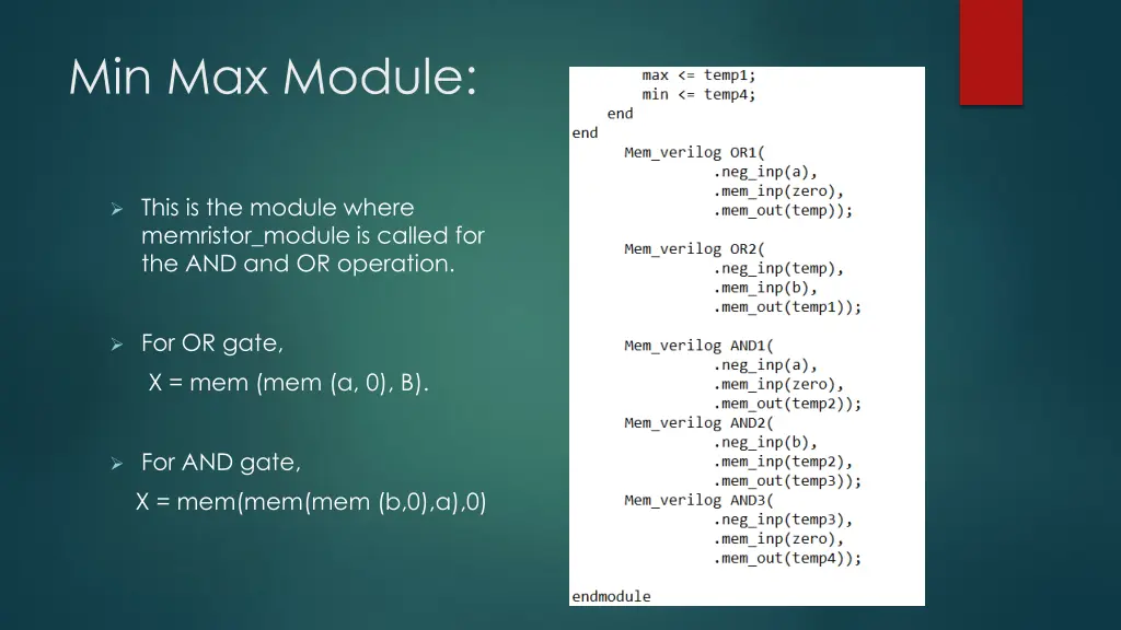 min max module