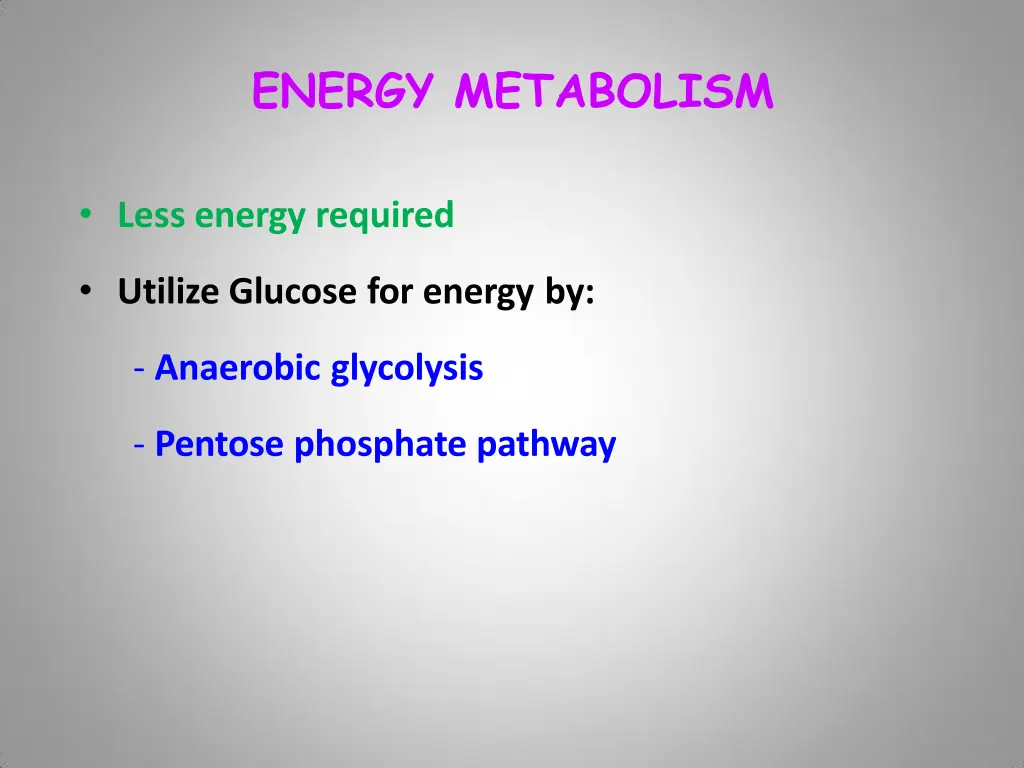 energy metabolism