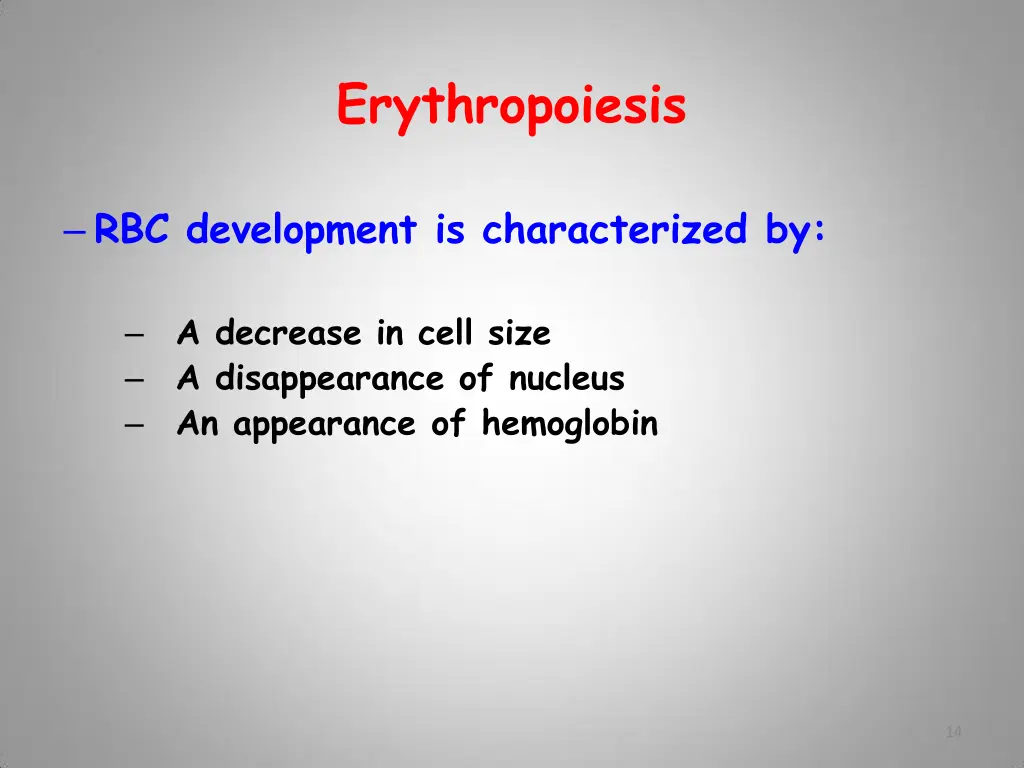 erythropoiesis