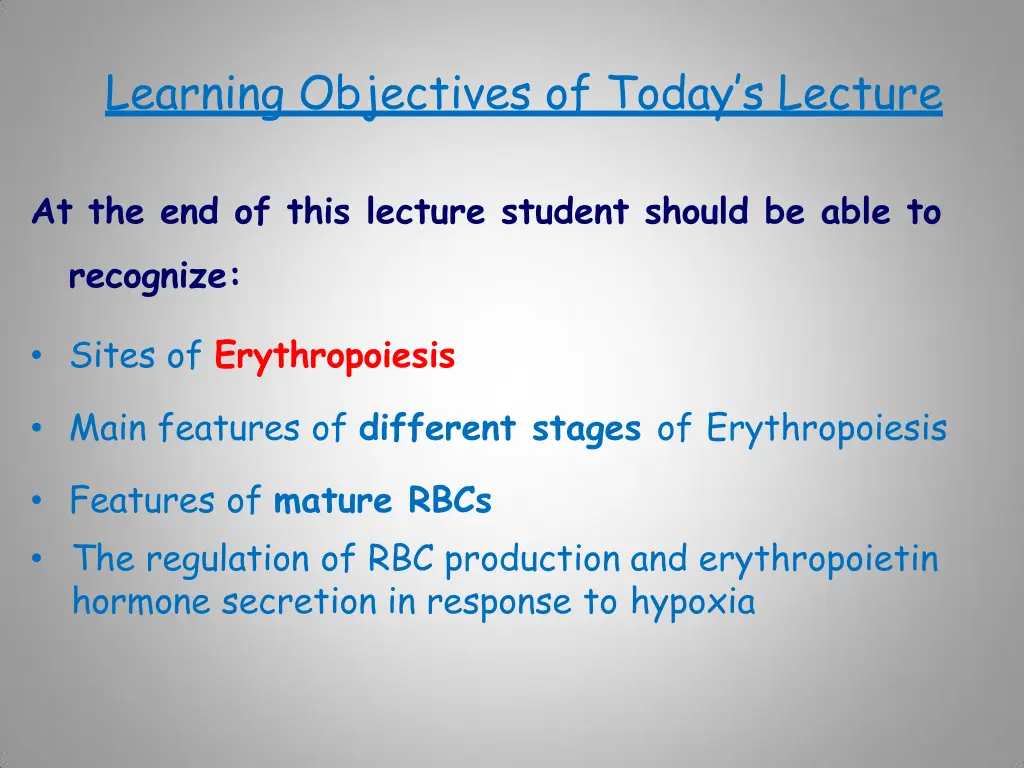 learning objectives of today s lecture