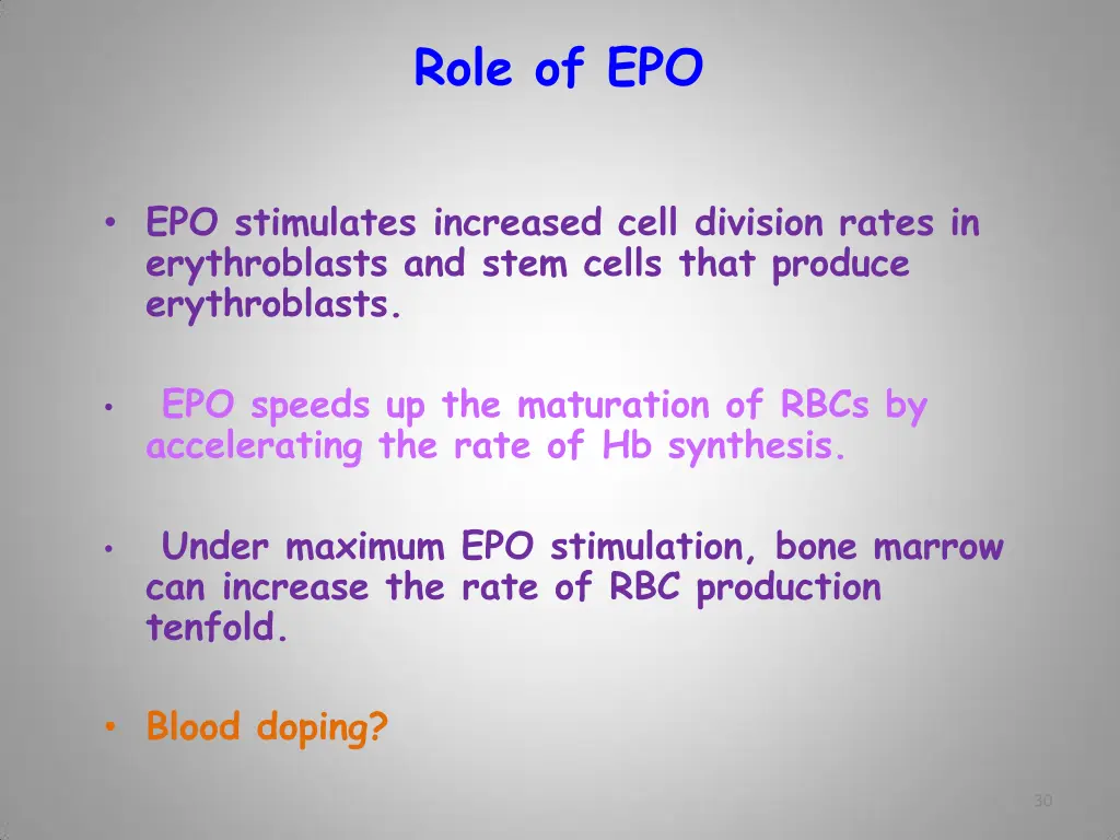 role of epo