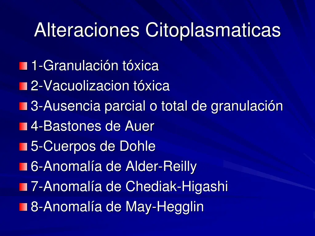 alteraciones citoplasmaticas