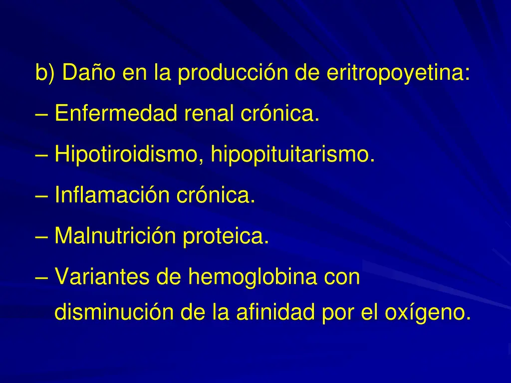 b da o en la producci n de eritropoyetina