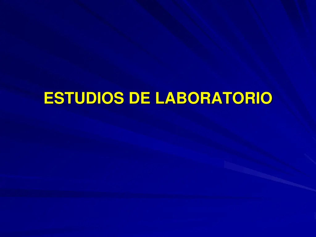estudios de laboratorio