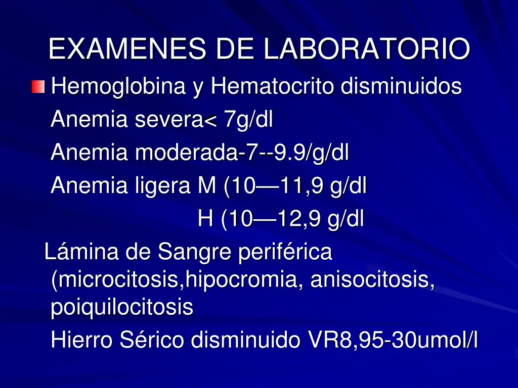 examenes de laboratorio hemoglobina y hematocrito