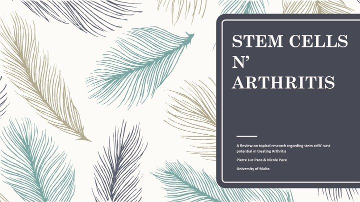 stem cells n arthritis