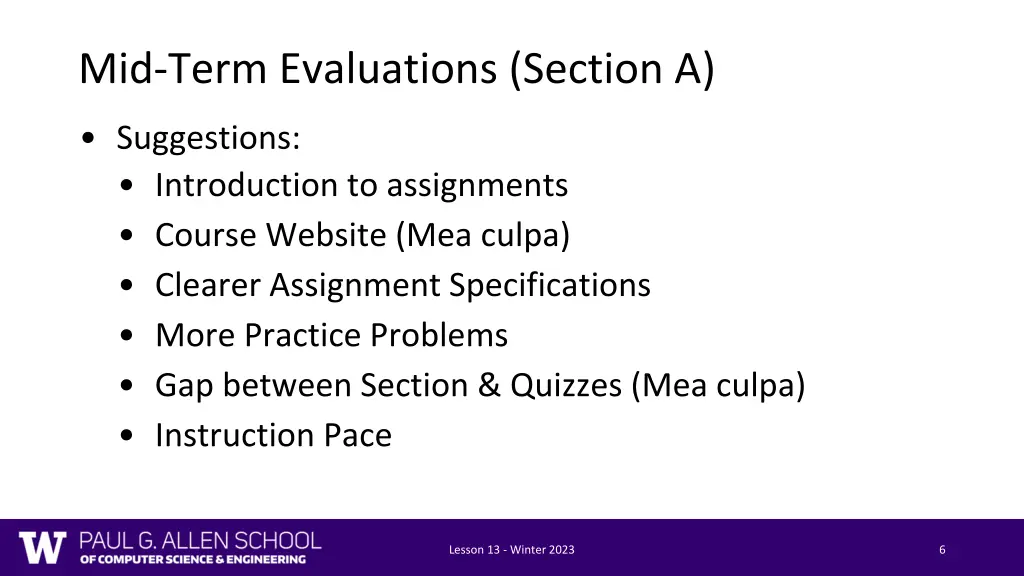 mid term evaluations section a 1