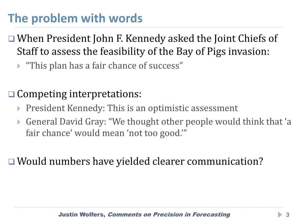 the problem with words