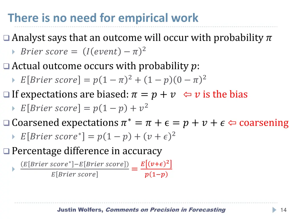 there is no need for empirical work