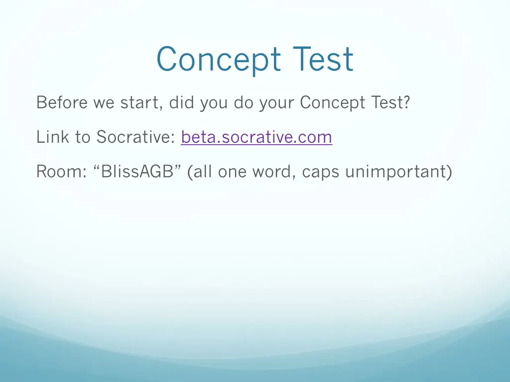 concept test