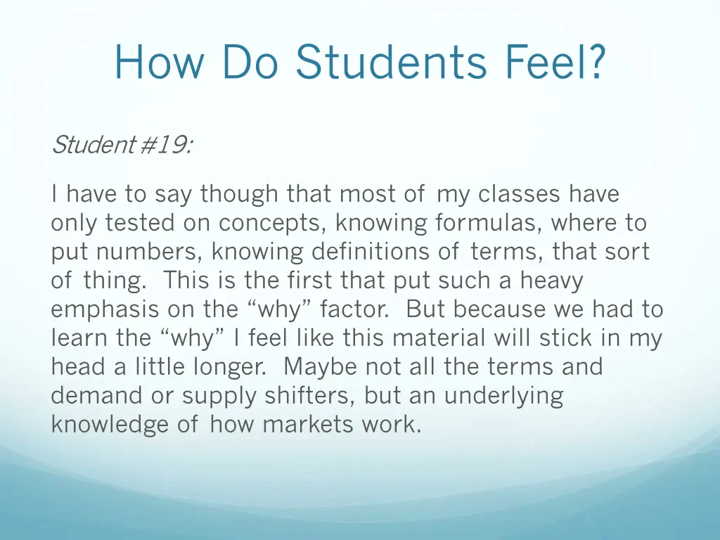 how do students feel 3