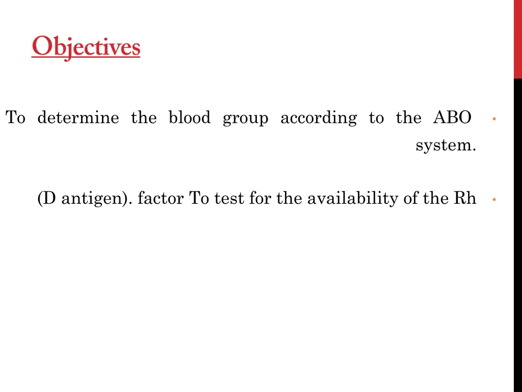 to determine the blood group according to the abo