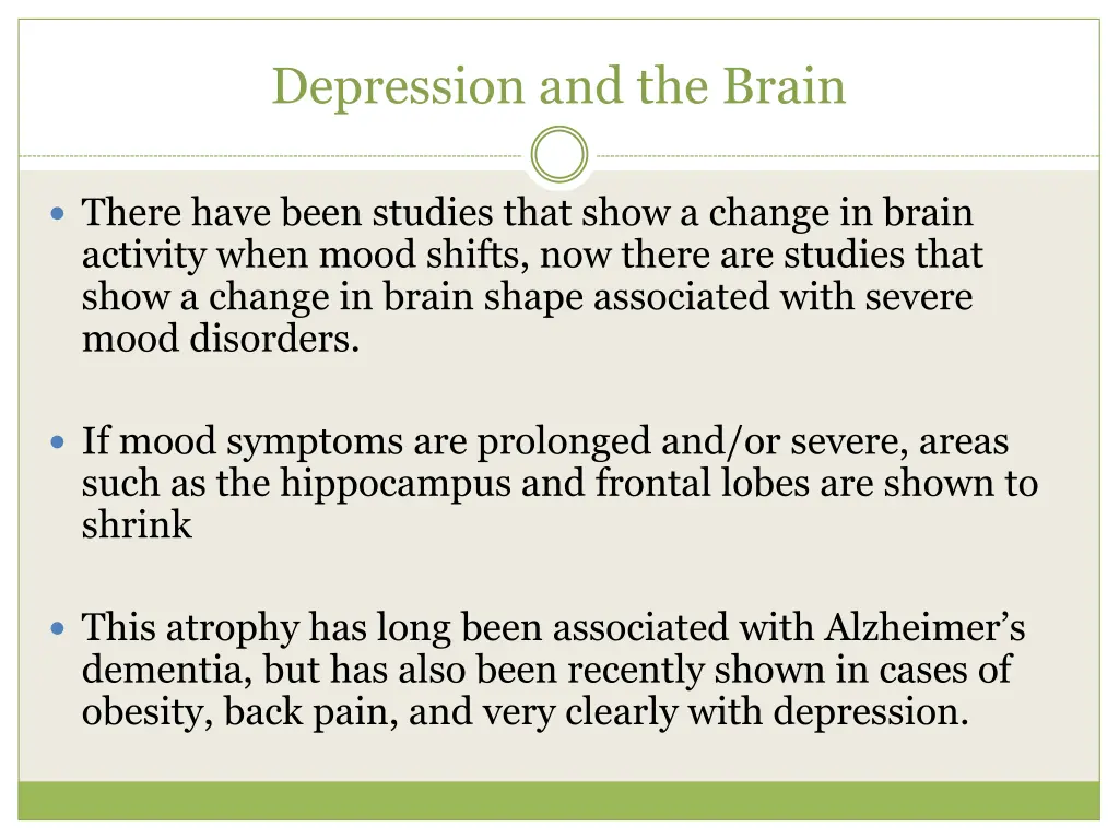 depression and the brain
