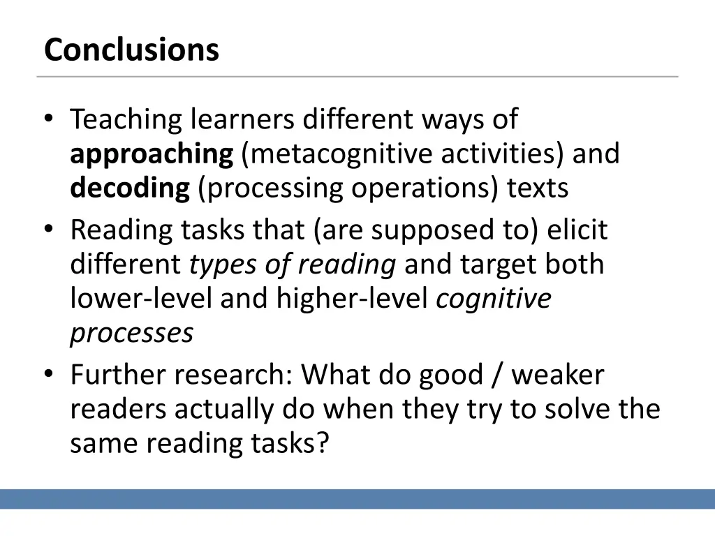 conclusions