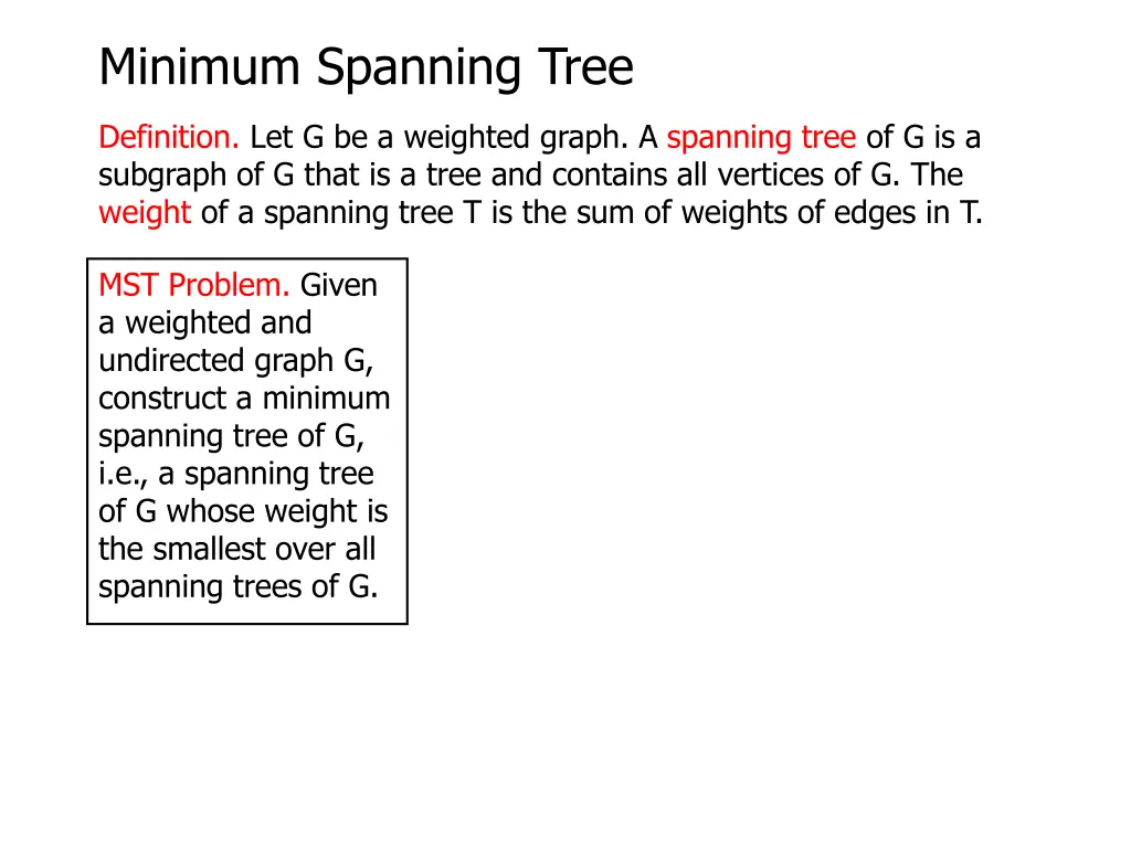 minimum spanning tree 1