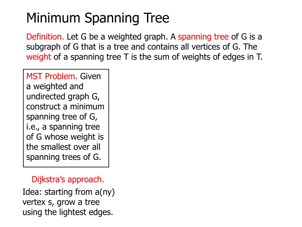 minimum spanning tree 2