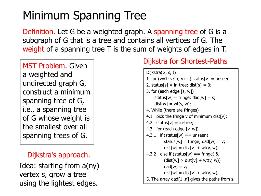 minimum spanning tree 3