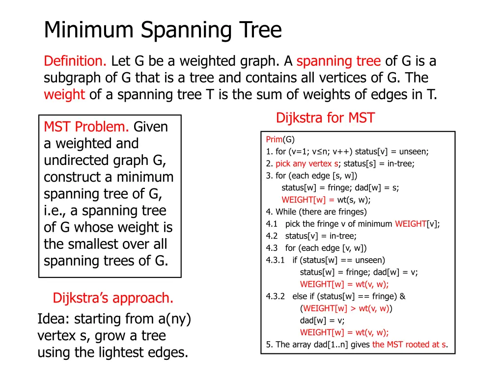 minimum spanning tree 4