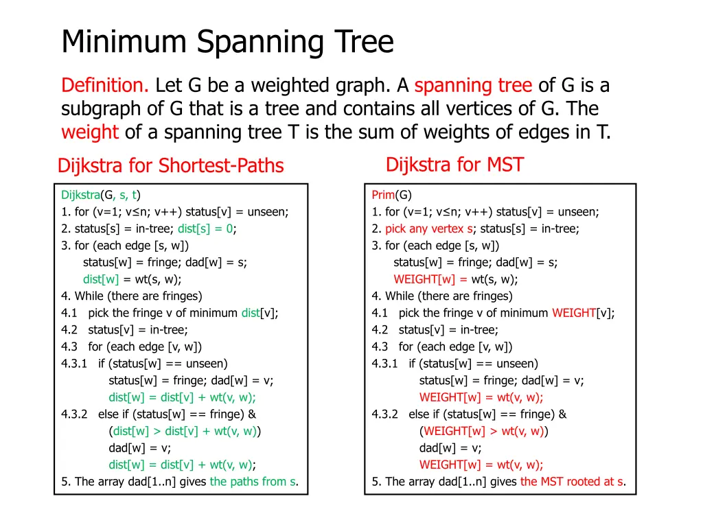 minimum spanning tree 5