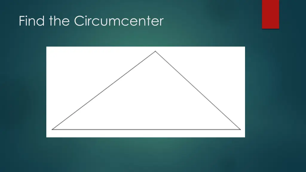 find the circumcenter