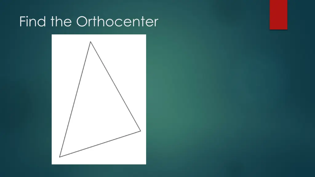 find the orthocenter 1