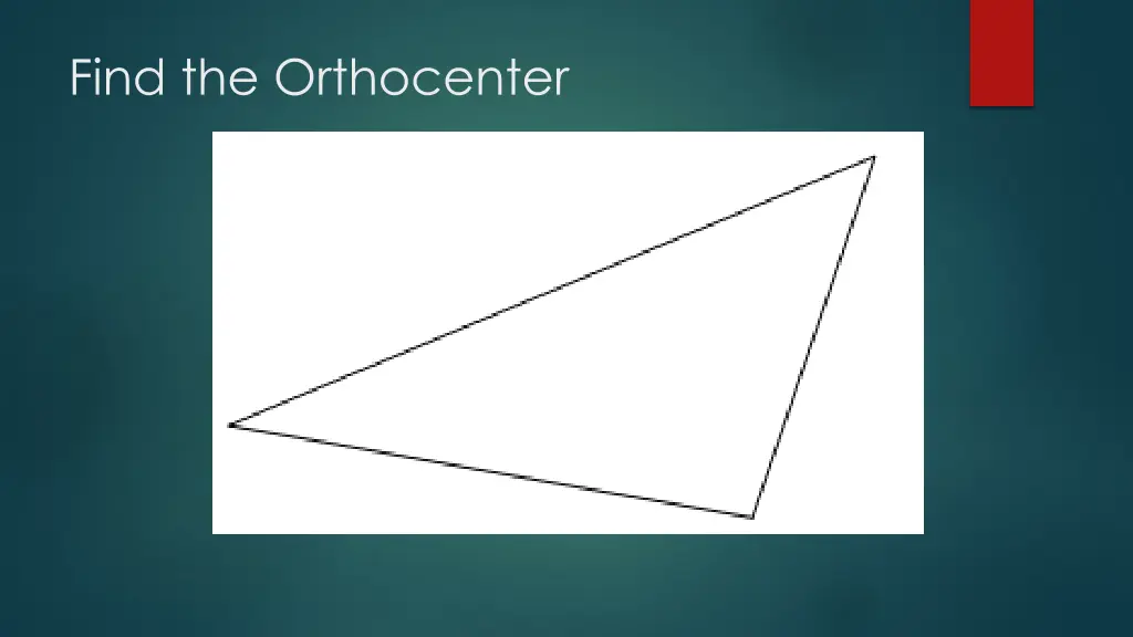find the orthocenter 2