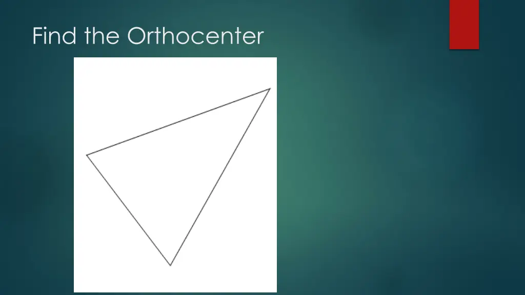 find the orthocenter