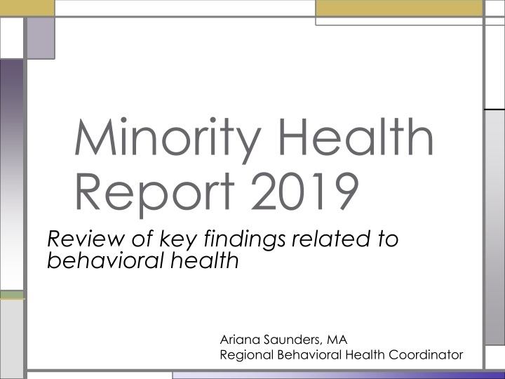 minority health report 2019 review