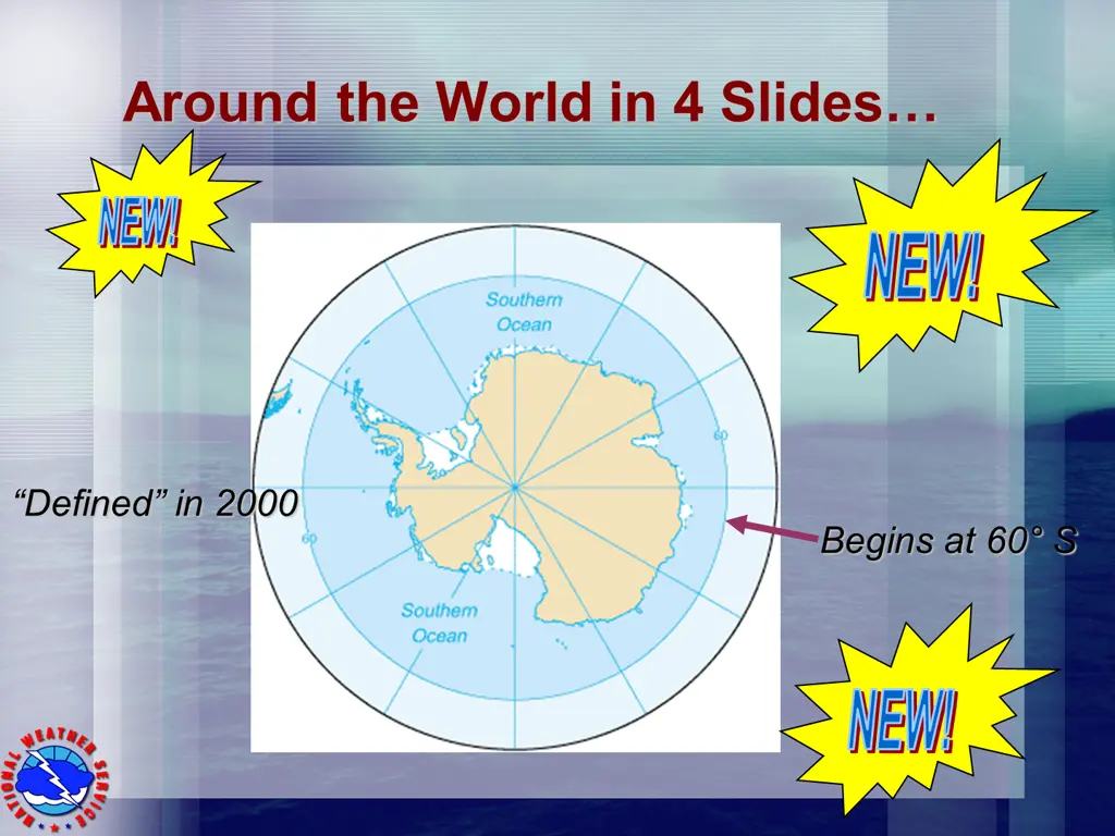 around the world in 4 slides