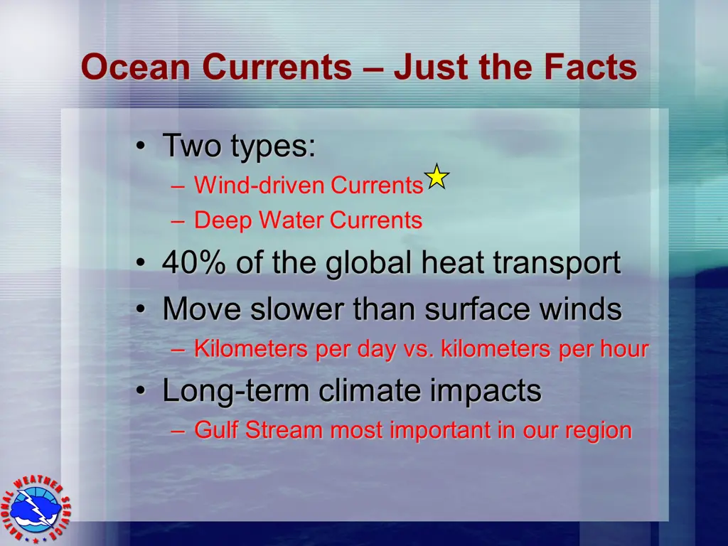 ocean currents just the facts