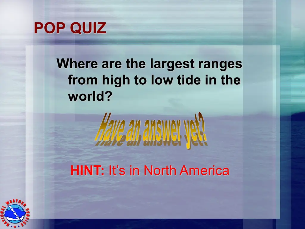 pop quiz