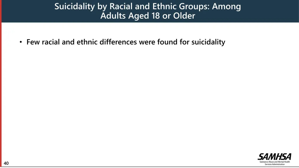 suicidality by racial and ethnic groups among