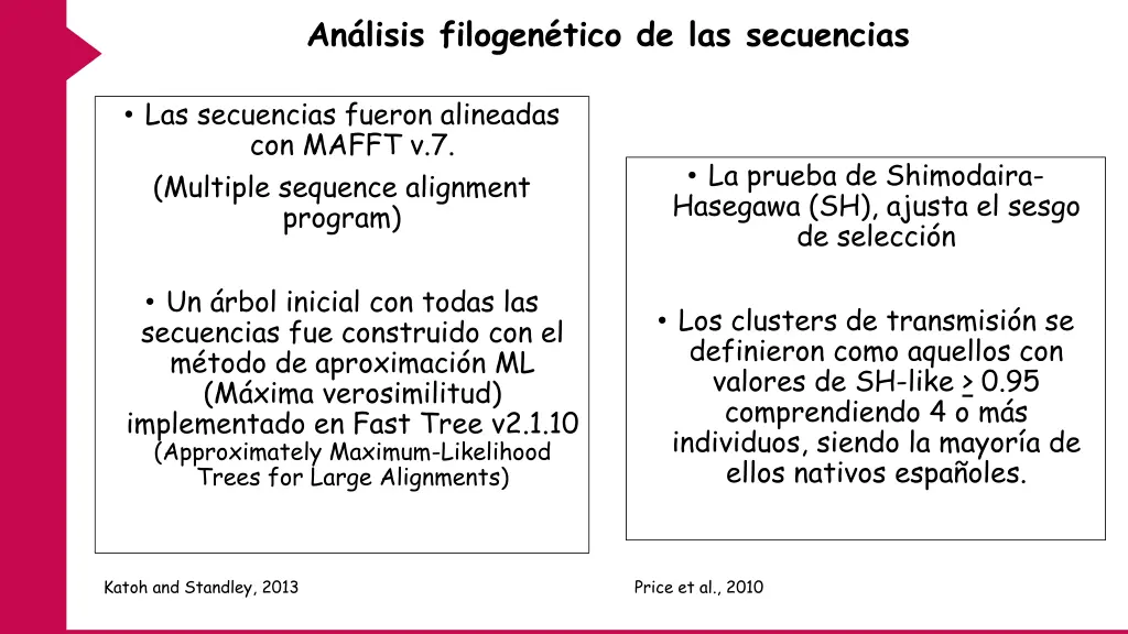 an lisis filogen tico de las secuencias