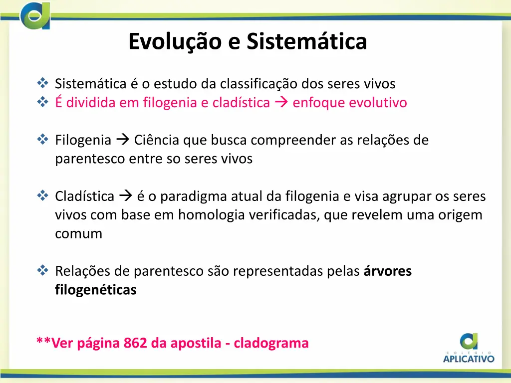 evolu o e sistem tica