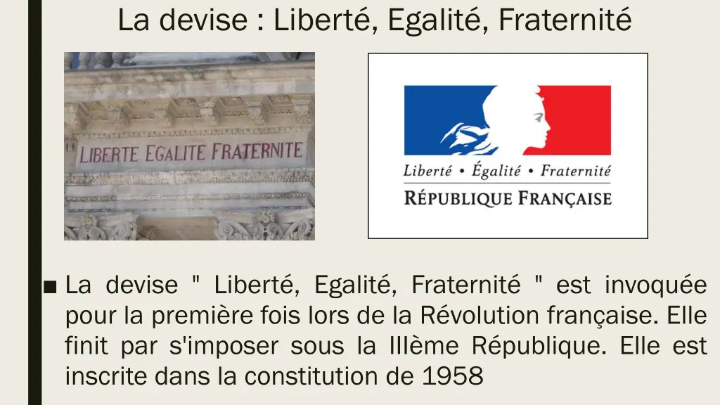 la devise libert egalit fraternit