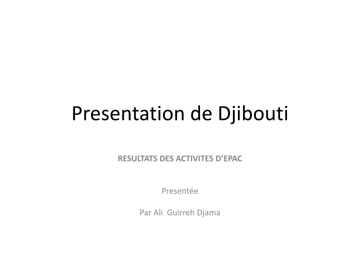 presentation de djibouti