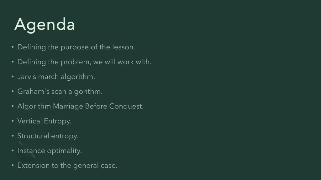 agenda agenda