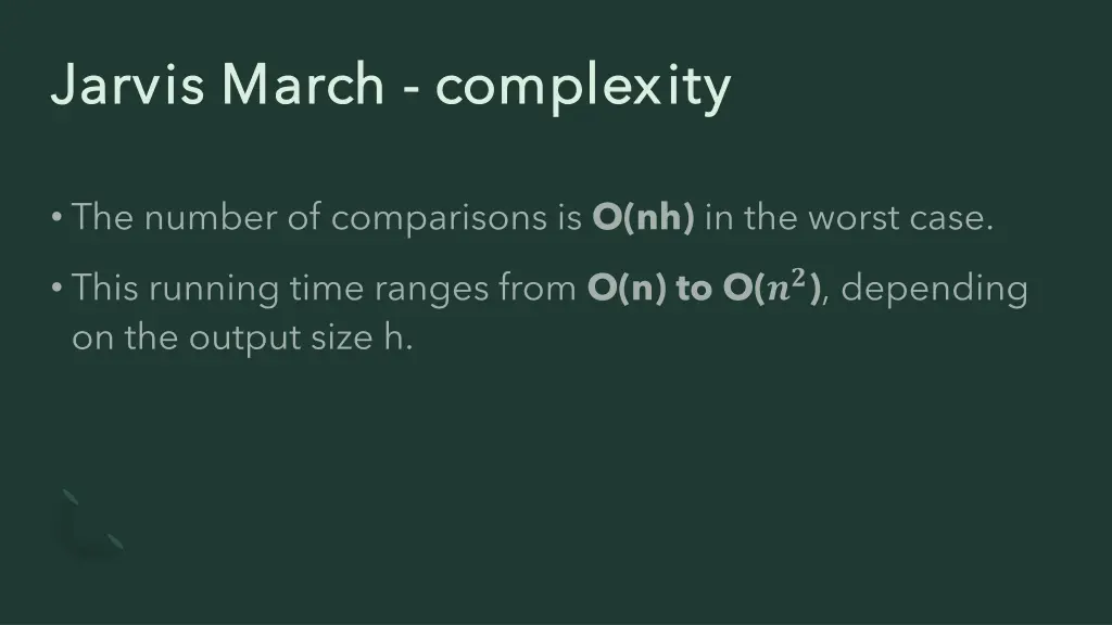 jarvis march jarvis march complexity