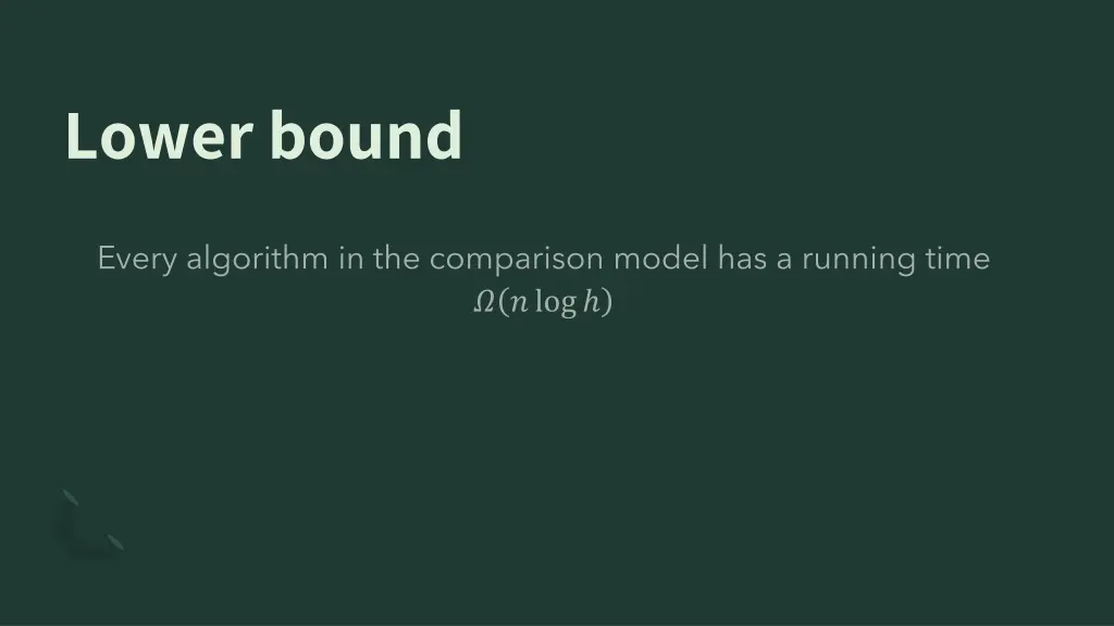 lower bound