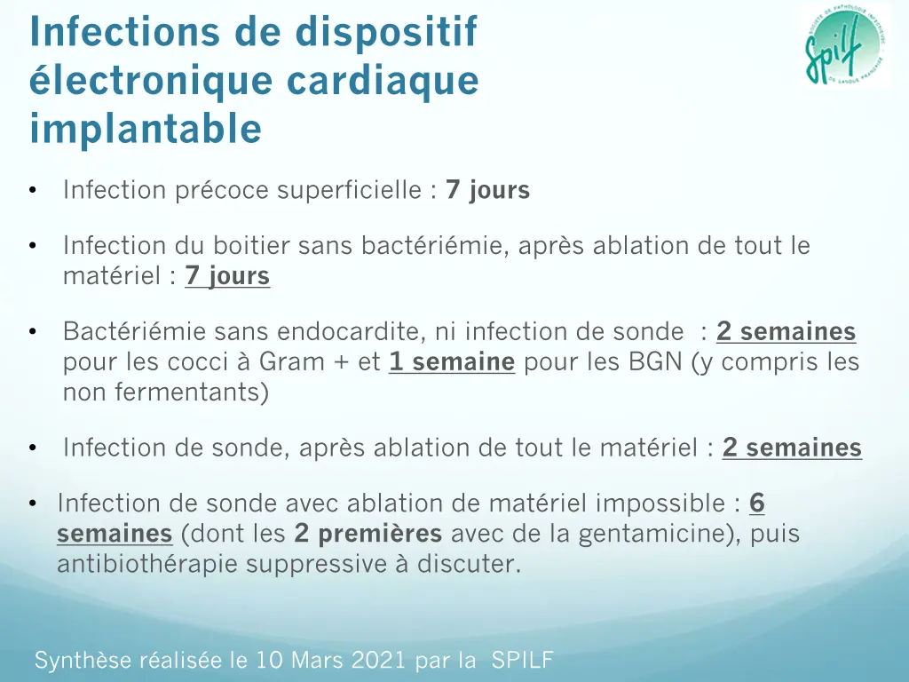 infections de dispositif lectronique cardiaque