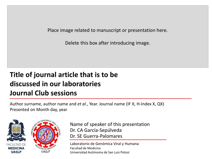 place image related to manuscript or presentation