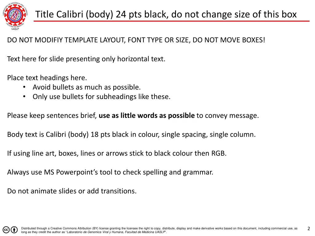 title calibri body 24 pts black do not change